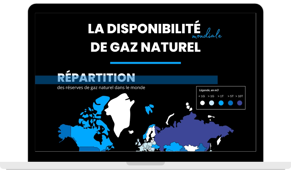 infographie les disponibilités mondiales de gaz naturel